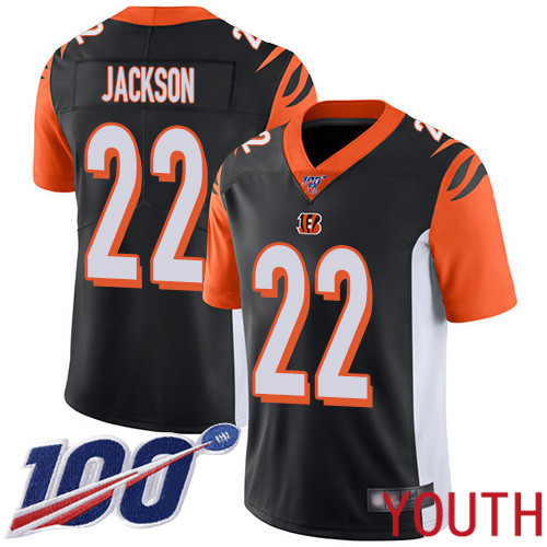Cincinnati Bengals Limited Black Youth William Jackson Home Jersey NFL Footballl #22 100th Season Vapor Untouchable->cincinnati bengals->NFL Jersey